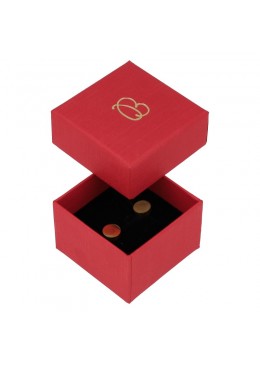 Caja de carton forrada de papel para anillo sortija de joyeria y bisuteria EP-42
