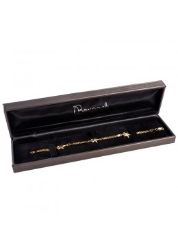 Estuche forrado imitacion seda para pulsera extendida de joyeria y joyas S-74-PE