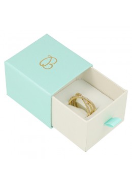 CAJA PARA SORTIJA O PENDIENTES 55x50x42 Mm AGUAMARINA SG-1-AQ-B