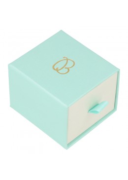 CAJA PARA SORTIJA O PENDIENTES 55x50x42 Mm AGUAMARINA SG-1-AQ-B