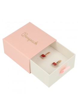CAJA COLGANTE Y PENDIENTES 73x70x40 Mm. ROSA SG-2-RS-B