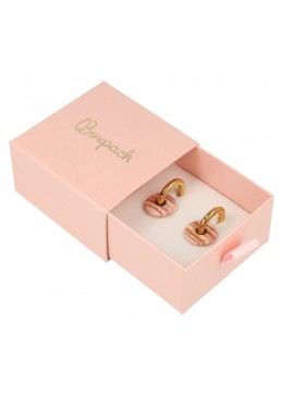 CAJA COLGANTE Y PENDIENTES 73x70x40 Mm. ROSA SG-2-RS-RS