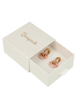 CAJA COLGANTE Y PENDIENTES 73x70x40 Mm. BLANCA SG-2-B-B