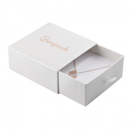 CAJA COLGANTE Y PENDIENTES 90x87x40 Mm. BLANCA SG-3-B-B