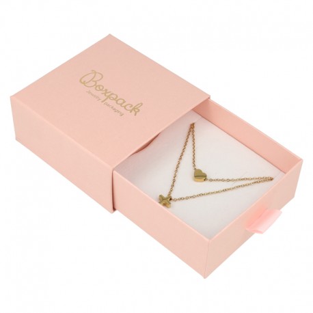 CAJA COLGANTE Y PENDIENTES 90x87x40 Mm. ROSA SG-3-RS-RS