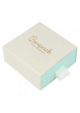 CAJA PARA PENDIENTES Y COLGANTE 90x87x40 Mm BLANCA Y AGUAMARINA SG-3-B-AQ