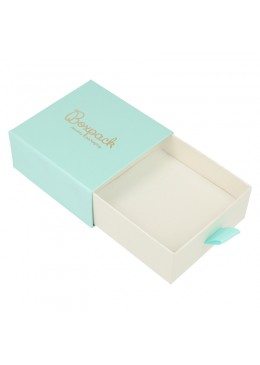 CAJA PARA PENDIENTES Y COLGANTE 90x87x40 Mm AGUAMARINA Y BLANCA SG-3-Aq-B
