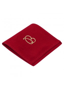 Bolsa de antelina burdeos de 56x56 mm para joyeria bisuteria y joyas a-201-bu
