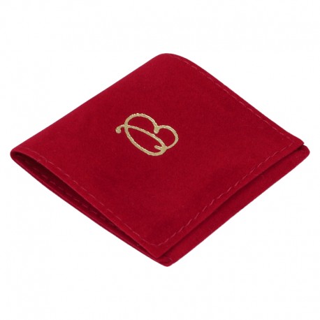 Bolsa de antelina burdeos de 56x56 mm para joyeria bisuteria y joyas a-201-bu