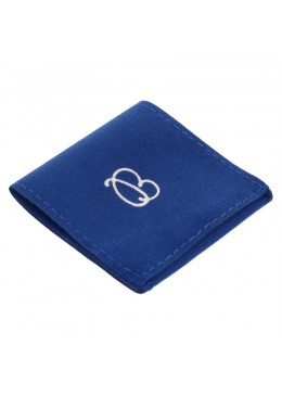 Bolsa de antelina azul de 56x56 mm para joyeria bisuteria y joyas a-201-a