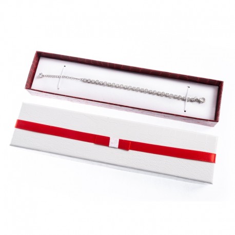 Caja de carton imitacion cocodrilo para pulsera extendida joyeria y bisuteria 233x53x25 Mm. SW-51