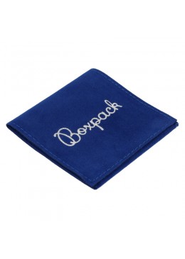 Bolsa de antelina azul de 79x79 mm para joyeria bisuteria y joyas a-202-a