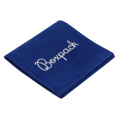 Bolsa de antelina azul de 79x79 mm para joyeria bisuteria y joyas a-202-a