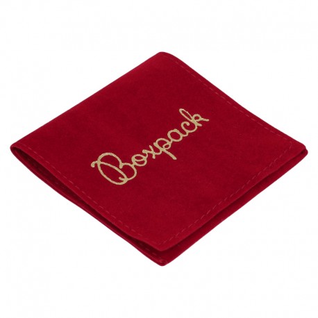 Bolsa de antelina burdeos de 79x79 mm para joyeria bisuteria y joyas a-202-bu