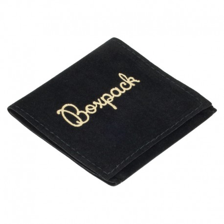 Bolsa de antelina negra de 79x79 mm para joyeria bisuteria y joyas a-202-n