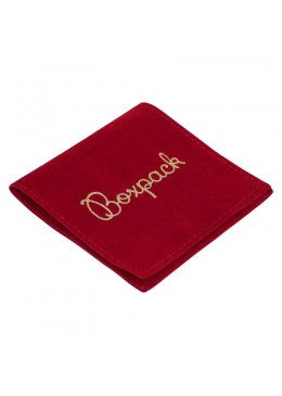 Bolsa de antelina burdeos de 79x79 mm para joyeria bisuteria y joyas a-202-bu