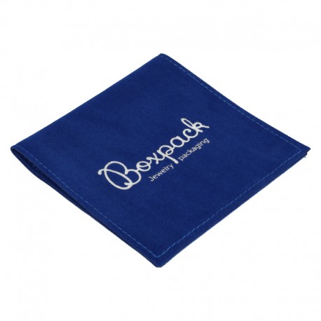 Bolsa de antelina azul de 100x100 mm para joyeria bisuteria y joyas a-203-a