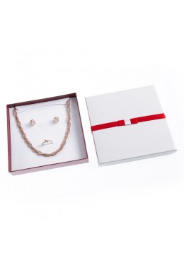 Caja de carton imitacion cocodrilo para collar y aderezo de joyeria bisuteria y joyas SW-18