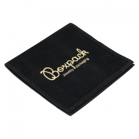 Bolsa de antelina negra de 100x100 mm para joyeria bisuteria y joyas a-203-n