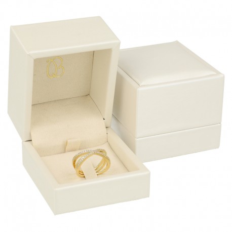 ESTUCHE COLOR BEIGE PARA SORTIJA PATILLA 62x67x56 Mm. WD-1-SP