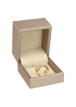 ESTUCHE COLOR CHAMPAGNE PARA SORTIJA PATILLA 62x67x56 Mm. MT-1-SP