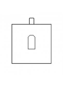 ESTUCHE PARA SORTIJA CON PATILLA NEGRO 62x67x52 Mm. EB-1-SP