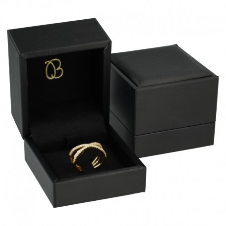 ESTUCHE PARA SORTIJA CON PATILLA NEGRO 62x67x52 Mm. EB-1-SP