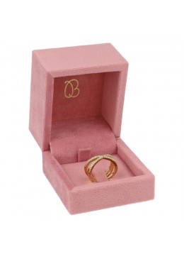 ESTUCHE PARA ANILLO CON PATILLA COLOR ROSA 61x66x55 Mm. VT-1-SP-RS