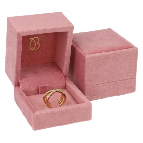 ESTUCHE PARA ANILLO CON PATILLA COLOR ROSA 61x66x55 Mm. VT-1-SP-RS