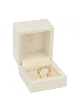 ESTUCHE PARA ANILLO CON PATILLA COLOR BEIGE 62x67x52 Mm. VT-1-SP-BE