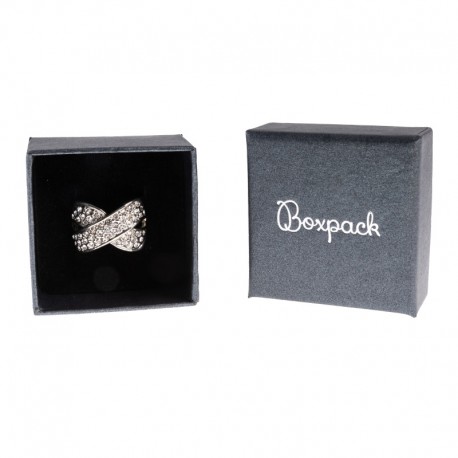Caja de carton efecto perlado para anillo o pendientes Q-42