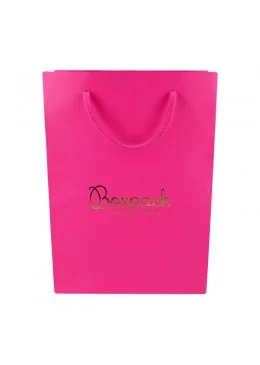 Bolsa fucsia de papel laminado mate de 180x250x100 Mm. B-L-FX
