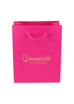 Bolsa de papel mate fucsia para joyeria bisuteria y joyas 120x150x65 mm B-M-FX