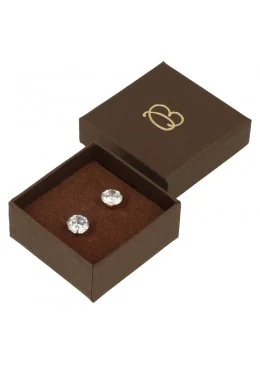 Caja para pendientes Marrón de joyería y bisutería 50x50x23 mm EP-40-M