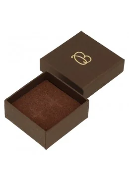 Caja para pendientes Marrón de joyería y bisutería 50x50x23 mm EP-40-M
