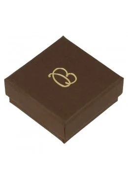Caja para pendientes marrón para joyería y bisutería 50x50x23 mm EP-40-M