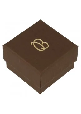 Caja para anillo marrón 50x50x33 mm para joyeria y bisuteria EP-42-M