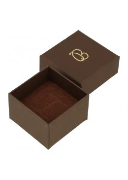 Caja para anillo marrón 50x50x33 mm para joyeria y bisuteria EP-42-M
