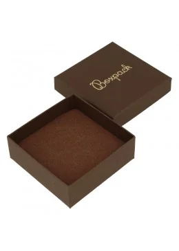 Caja para juego y colgantede marron de carton de 86x86x32 mm para joyeria y bisuteria EP-81-M