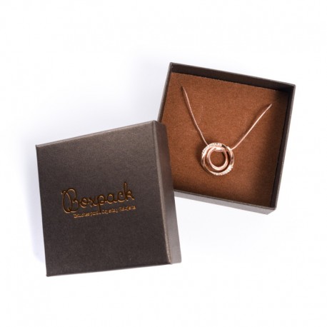 Caja de carton efecto perlado para colgante de joyeria bisuteria joyas Q-81