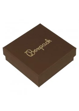 Caja de carton marron para colgante y juego de sortija y pendientes de joyeria y bisuteria EP-81-M