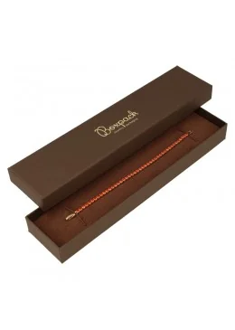 Caja de carton marrón para pulsera de joyeria y bisuteria 235x54x26 mm EP-51-M