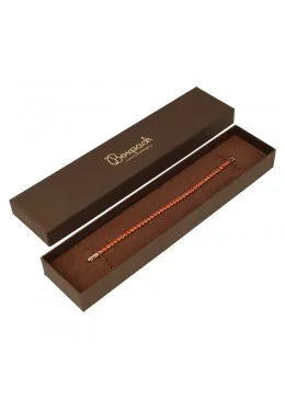 Caja de carton marrón para pulsera de joyeria y bisuteria 235x54x26 mm EP-51-M
