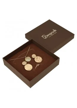 Caja de cartón marrón para collar o gargantilla de joyeria y bisuteria EP-17-M