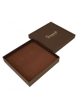 Caja para collar o aderezo marrón 167x167x36 mm de cartón EP-18-M
