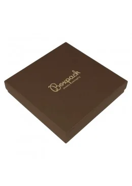 Caja para collar o aderezo marrón 167x167x36 mm de cartón EP-18-M