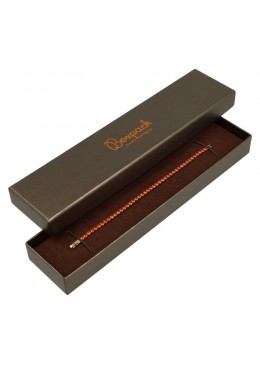 Caja de carton marron para pulsera de joyeria bisuteria y joyas 235x54x26 mm Q-51-M