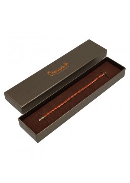Caja de carton marron para pulsera de joyeria bisuteria y joyas 235x54x26 mm Q-51-M