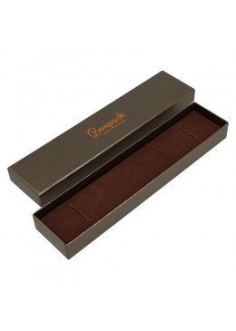 Caja de carton marron para pulsera de joyeria bisuteria y joyas 235x54x26 mm Q-51-M