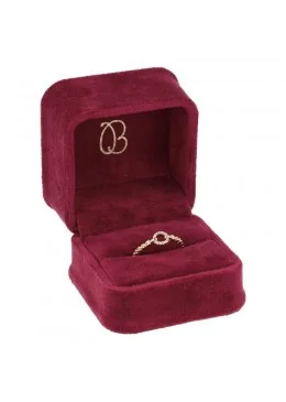 Estuche para Sortija Labios Burdeos 58x58x49mm para joyeria y bisuteria MD-1-S-BU